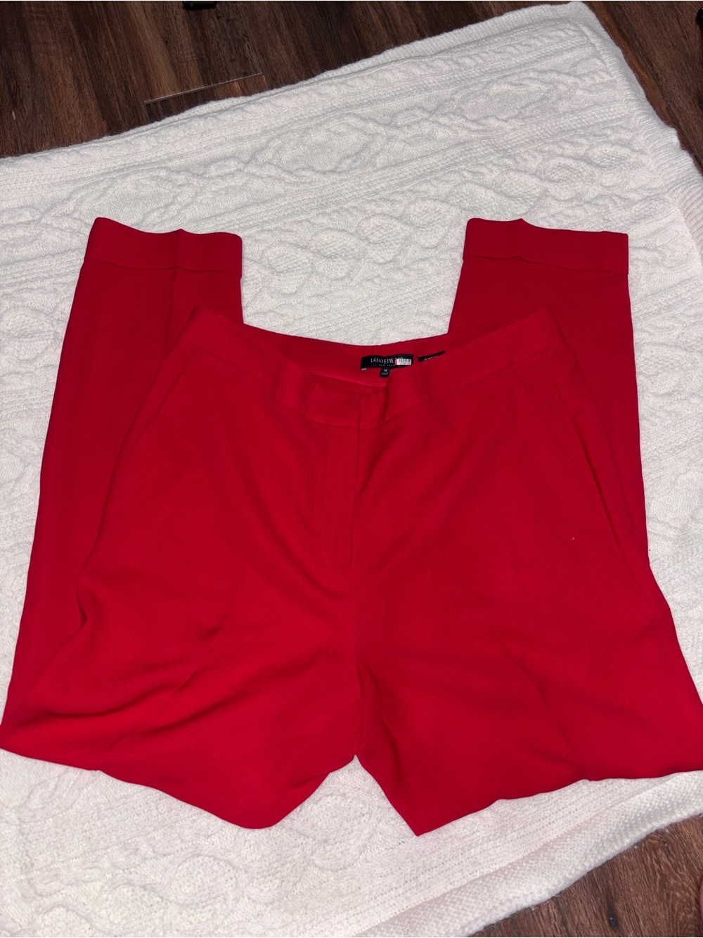 Lafayette 148 Red Tailored Trousers